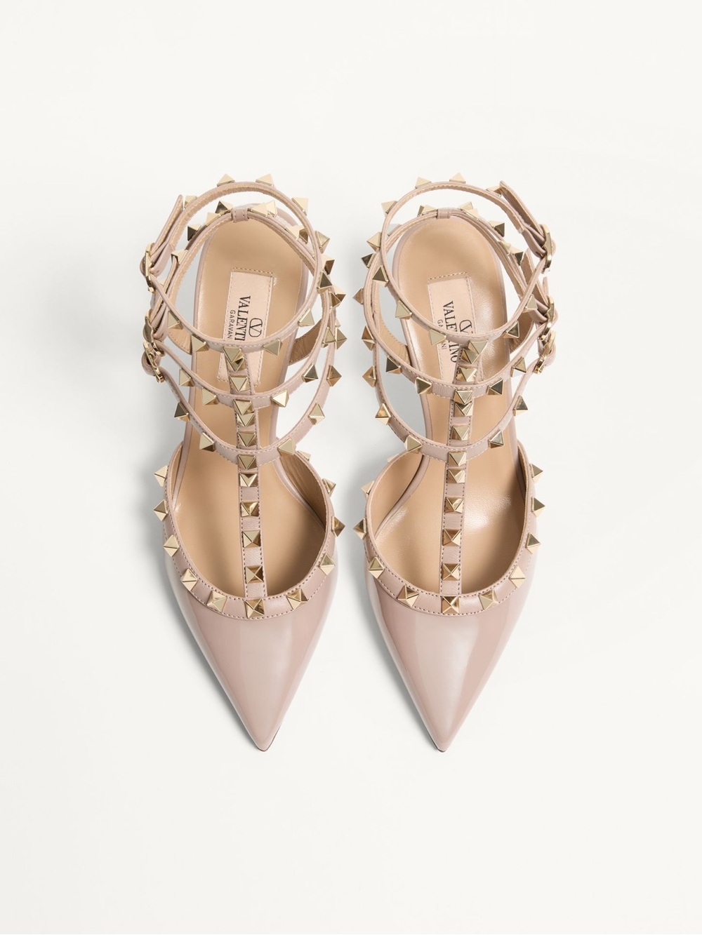 Valentino Garavani Rockstud Caged Pump 65Mm Ankle Wrap - Nude Pink size 38 - Picture 3 of 10